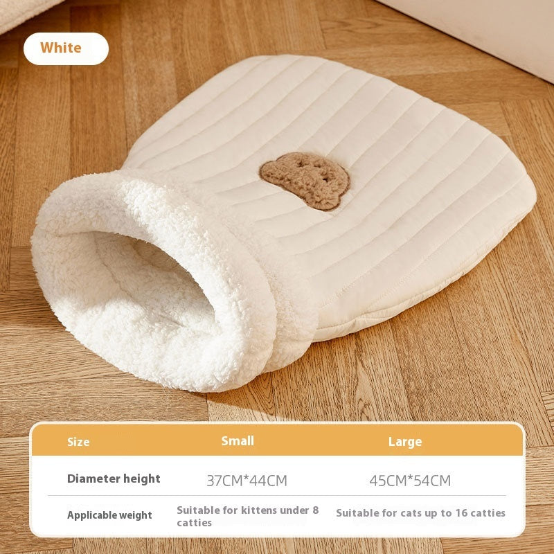 Cozy Cave Cat Cave Bed – Warm Enclosed Sleeping Nest
