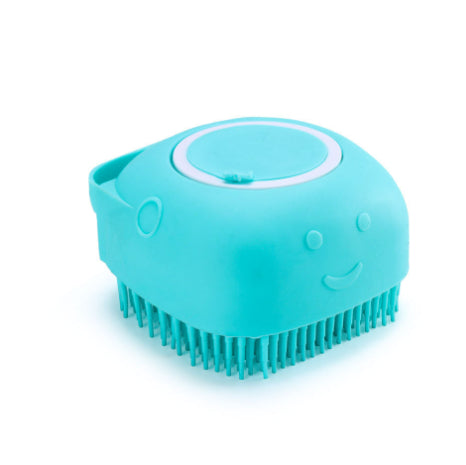 Silicone Pet Bath Brush – Shampoo Dispensing Grooming Tool
