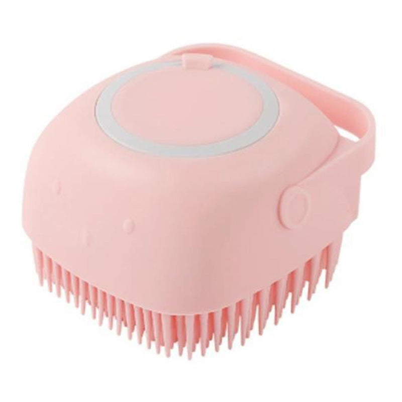 Silicone Pet Bath Brush – Shampoo Dispensing Grooming Tool