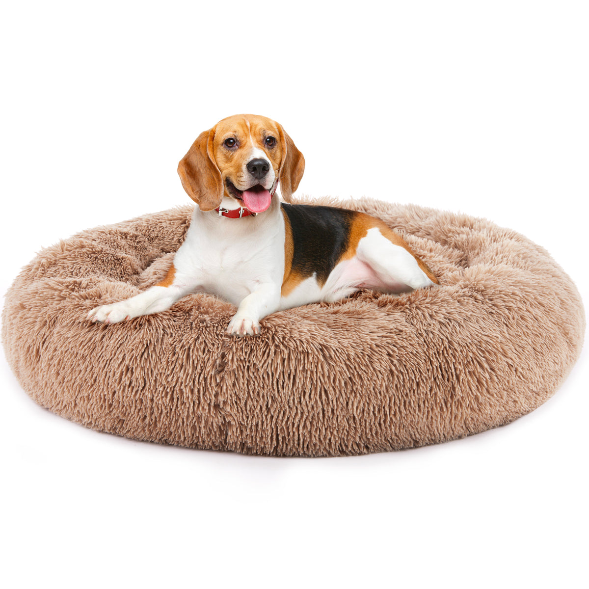 CozyNest Calming Plush Dog Bed – Anti-Anxiety, Washable & Ultra Soft