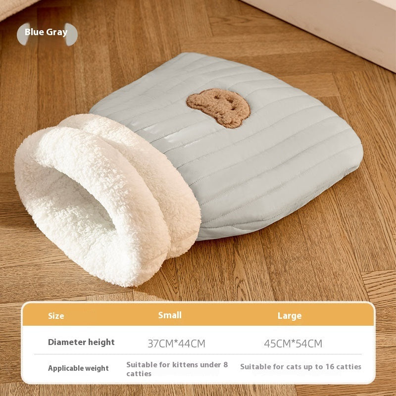 Cozy Cave Cat Cave Bed – Warm Enclosed Sleeping Nest