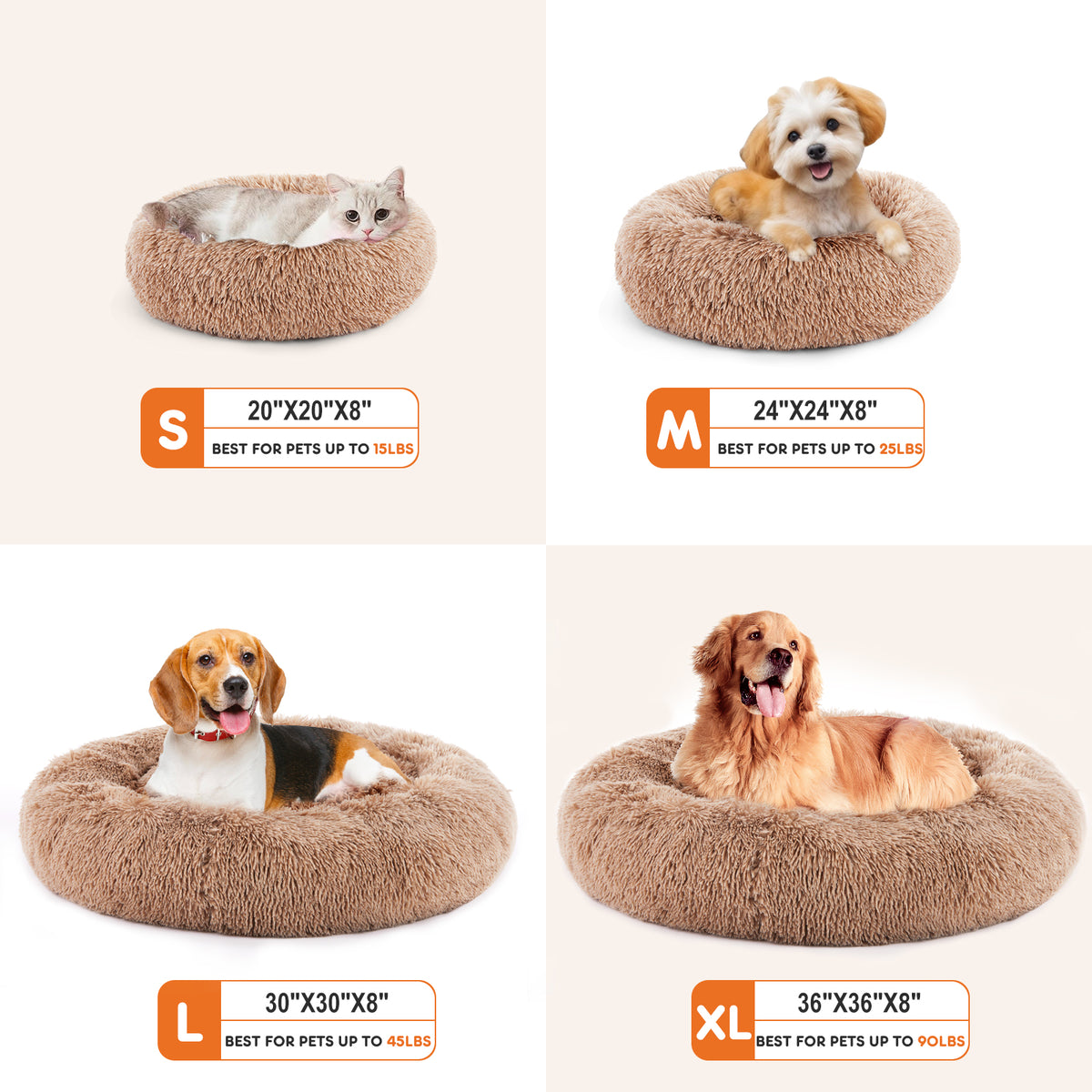 CozyNest Calming Plush Dog Bed – Anti-Anxiety, Washable & Ultra Soft