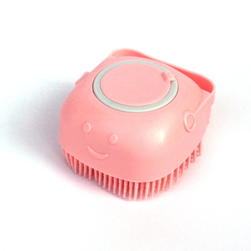 Silicone Pet Bath Brush – Shampoo Dispensing Grooming Tool