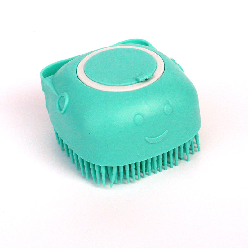 Silicone Pet Bath Brush – Shampoo Dispensing Grooming Tool