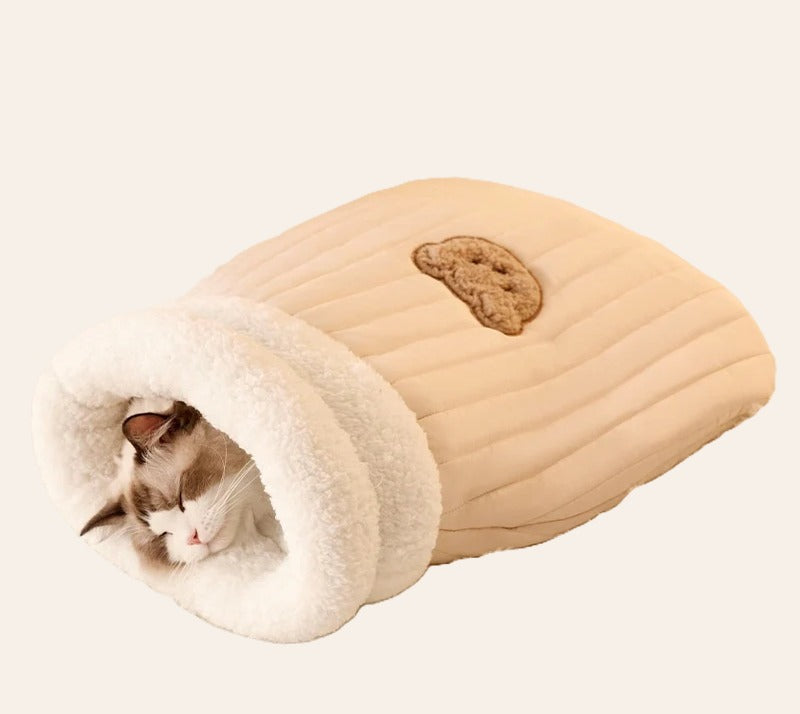 Cozy Cave Cat Cave Bed – Warm Enclosed Sleeping Nest