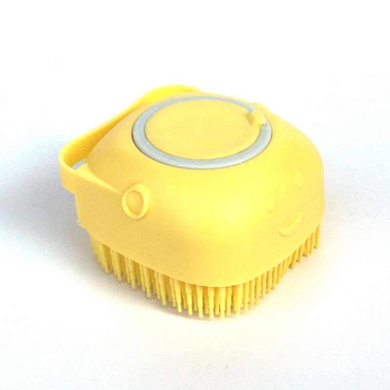 Silicone Pet Bath Brush – Shampoo Dispensing Grooming Tool