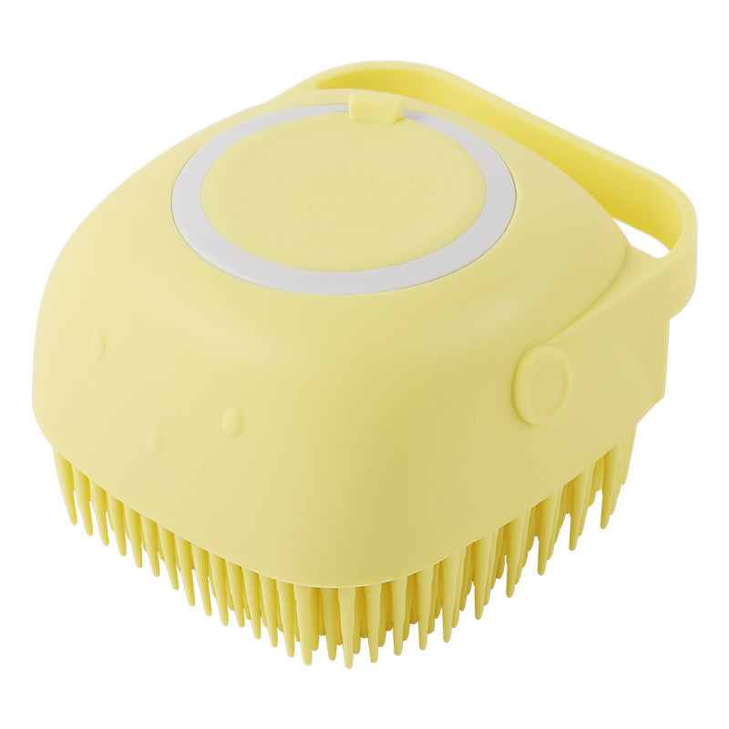 Silicone Pet Bath Brush – Shampoo Dispensing Grooming Tool