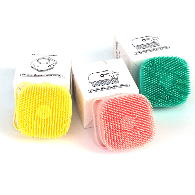 Silicone Pet Bath Brush – Shampoo Dispensing Grooming Tool